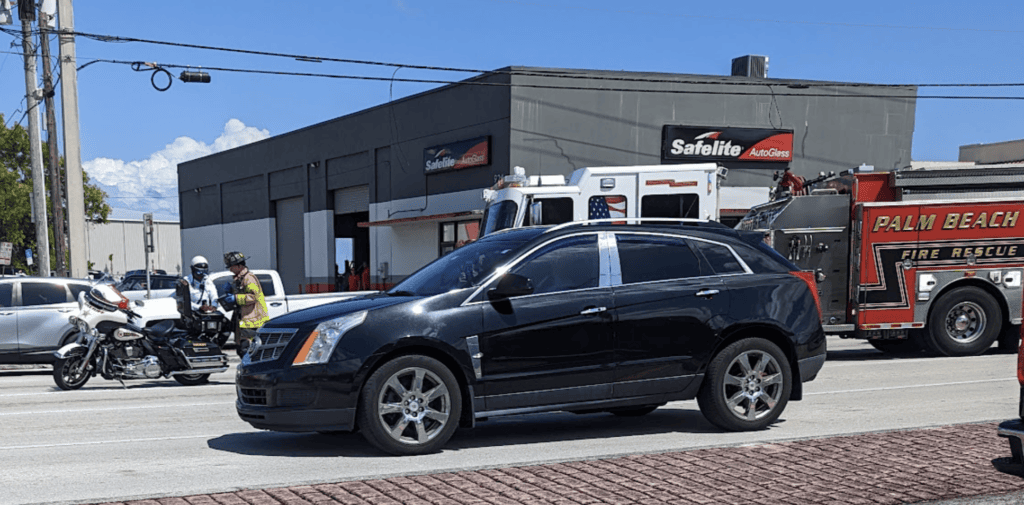 Atlantic Avenue and causes a collision